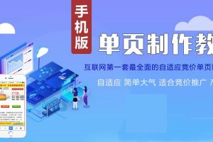 （1027期）单页网站制作，单页优化及推广技术教程（操作项目必备）