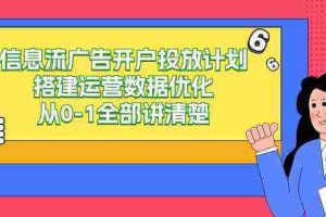 （9253期）信息流-广告开户投放计划搭建运营数据优化，从0-1全部讲清楚（20节课）