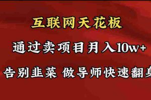 （9201期）导师训练营互联网的天花板，让你告别韭菜，通过卖项目月入10w+，一定要…