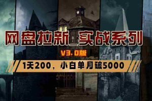 （8901期）网盘拉新_实战系列，小白单月破5K（v3.0版保姆级教程）