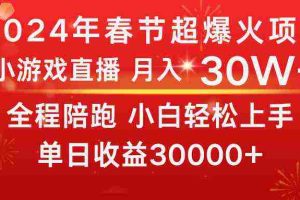 （8873期）龙年2024过年期间，最爆火的项目 抓住机会 普通小白如何逆袭一个月收益30W+
