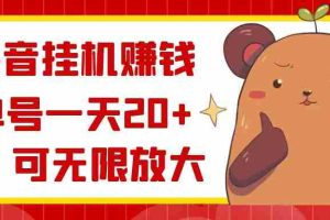 （8861期）抖音挂机赚钱，单号一天20+，可无限放大