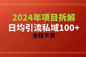 （10289期）2024项目拆解日均引流100+精准创业粉，全程干货