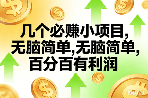(16988期)10个必赚小项目,无脑简单,百分百有利润,副业首选,日入200+