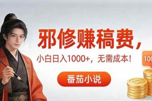 (17170期)茄小说赚稿费邪修玩法无需成本,日入1000+,超级简单!