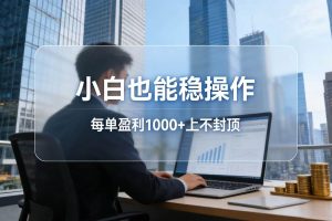 (17508期)2026新项目,小白也能稳操作,每单盈利1000+上不封顶