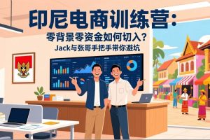 (17533期)印尼电商训练营:零背景零资金如何切入?Jack与张哥手把手带你避坑