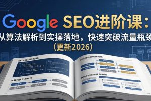 (18048期)Google SEO进阶课:从算法解析到实操落地,快速突破流量瓶颈(更新2026)